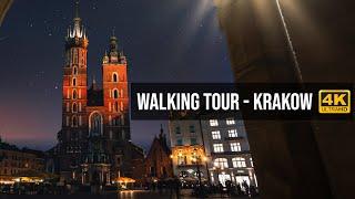 Walking through center of Krakow in Poland - 4k virtual tour #virtualtour #poland #travel