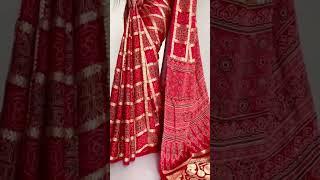 Pure ajrakh bandhani saree || Vasundhara Sarees Creation || Shorts