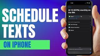 How to Schedule a Text Message on iPhone