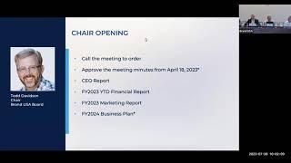 Brand USA Board of Directors Presentation - July 2023