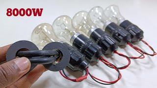 Most Powerful Free Energy Generator 240v 8000W With Copper Wire Using Magnet At Home