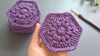 Crochet Granny Haxagon Beginners friendly  | Chompu Handicrafts