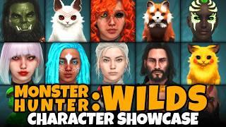 Monster Hunter: Wilds Character Creation Showcase (Beautiful Male & Female Characters & Palicos!)