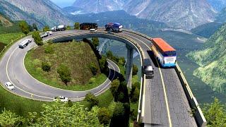 the most dangerous road in world | dangerous journey over steep hills and deadly ravines -euro truck