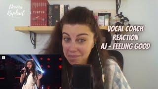 VOCAL COACH REACTS to Angelina Jordan - Feeling Good "LIVE on The Stream Gir Tilbake"