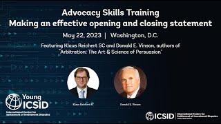 Advocacy Skills Training: Making an effective opening and closing statement