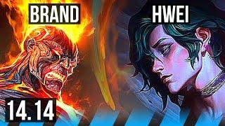 BRAND vs HWEI (MID) | 65% winrate, 11/2/6, Legendary | EUW Diamond | 14.14