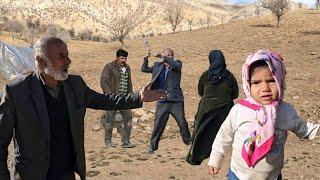 Nomadic family, harassing Mina and her children to leave the land