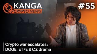 Kanga Crypto News #55: Crypto war escalates: DOGE, ETFs & CZ drama