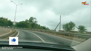 Beautiful View of Aburi Mountains from Ayi Mensa Toll Booth to Peduase inGhana | 4K