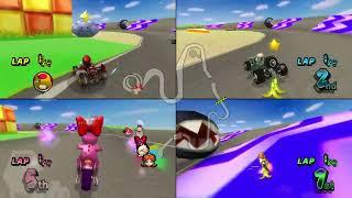 Mario Kart Wii Custom Tracks (History)  4 Players #786 (3 Tracks) 150cc