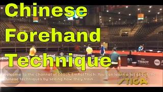 Chinese Forehand Technique (Demonstrated by Zhang Jike and Fan Zhendong)