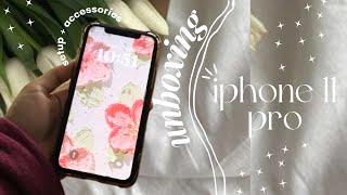 iPhone 11 pro unboxing 2023  aesthetic unboxing + set up and accesories*ੈ‧₊˚