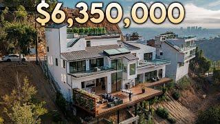 Inside a $6,350,000 Hollywood Hills Modern Mansion with Incredible Rooftop Views