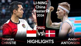 FINAL | Jonatan CHRISTIE (INA) vs Anders ANTONSEN (DEN) | China Masters 2024 Badminton