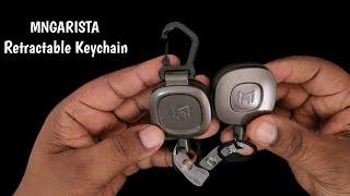 MNGARISTA  Metal Heavy-duty Retractable Keychain with Badge Holder (2 Pack)