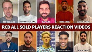 RCB All Sold Players Reaction Videos | Bhuvneshwar Kumar, Jacob Bethell, Livingstone | RCB Team 2025