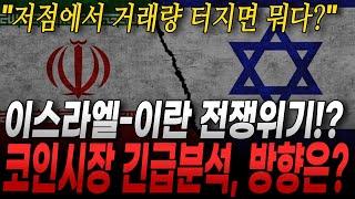 비트코인 역대급 거래량 발생! 대형반등 시그널? 이스라엘-이란 전쟁위기 내막은? 조정이후 매수타점은 지금! 이더리움과 알트코인의 운명은?
