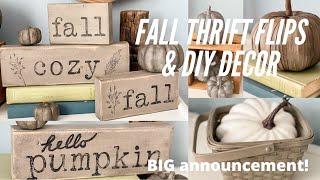 Fall DIY Decor for Resale - Thrift Flips for Vendor Booth - BIG Announcement!