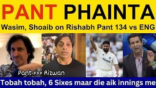 Shoaib Akhtar, Pakistani Reaction on Rishabh Pant 134 vs ENG | Ramiz Speaks, Wasim Akram IND vs ENG