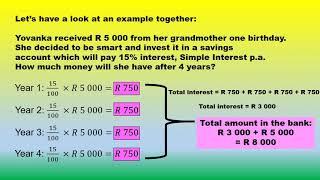 Grade 8 Mathematics Simple Interest