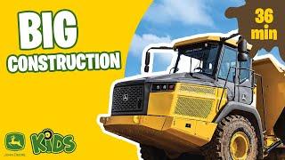 Real Big Construction Vehicles Working with Music -   | John Deere Kids |