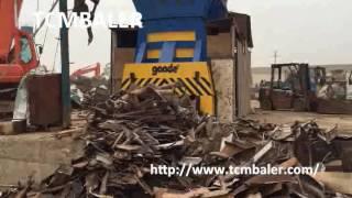 TCM BALER-waste metals steel cutting machine scrap rebar horiozntal shear Haiti  Kenya  Cambodia