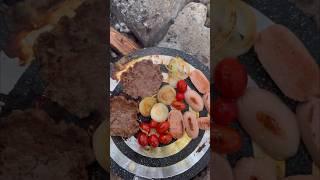 Cooking in the nature️️ #cookingshorts #food #campfirecooking #camping #campfirefood