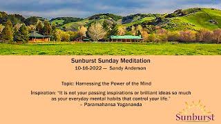 Inspirational Meditation talk with Sandy Anderson on 10-16-2022