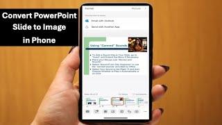 How to Convert PowerPoint Slide to Image in Phone