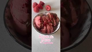 Helado de fresa  2 ingredientes #recetasfaciles #recetas #heladosaludable