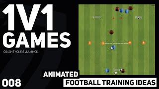 1V1 Games  (008) | Football Training Animations |  Soccer Drills