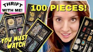 Extreme Collection Of Vintage Jewelry ! Greatest Thrifting OF My Life! Thrift With Me!