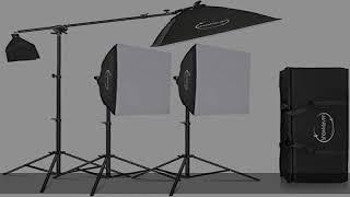 ShowMaven 45W Dimmable LED Light with Double Color Temperature Continuous Lighting Studio Kit,3 Pac