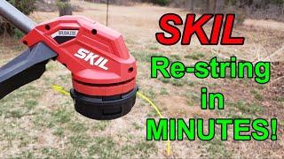 How to replace reload string on SKIL 40V trimmer