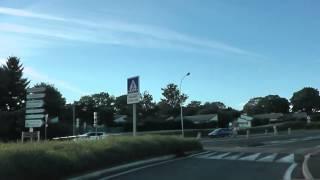 Driving On Rue du Hingard Huellan, Avenue de la Résistance & Rue Saint-Pierre, Lannion, Brittany