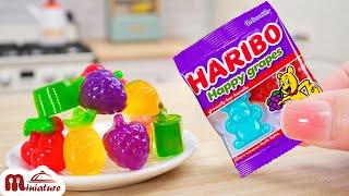 Homemade Miniature Haribo Fruits Jelly Recipe | ASMR Cooking Mini Food & Satisfying Videos