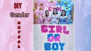 DIY Gender Reveal Decoration ️ #genderreveal #itsagirl