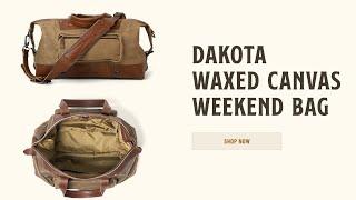 Dakota Waxed Canvas Weekend Bag in Field Khaki | Buffalo Jackson