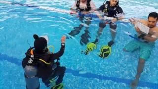 Diver Ola Khalaf PADI IDC Instructor Training course Dubai دورة إعداد مدربي الغوص نادي بالرميثة دُبي