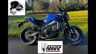 2024 Yamaha MT09 Mivv  exhaust stock air box and Stage 2 DNA intake ecu flash results