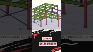 Tekla structure shortcut keys to render objects | #short #civil #construction  #teklastructures