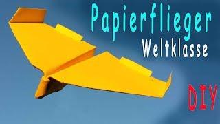 Papierflieger + weltbester Gleiter falten ///  Bauanleitung in 5 Min. /// DIY Origami