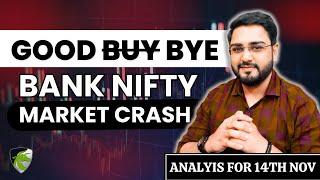 MARKET CRASH | Big Selling in Nifty, Bank Nifty? | Intraday Trading Setup for 14th November