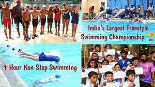 India's Largest Freestyle Swimming Championship 1 hour swim #swimming #champion #competition #viral