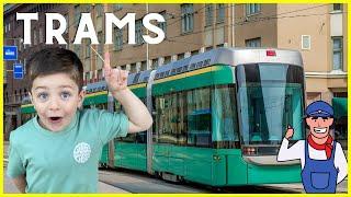 What is a TRAM?  Train Video for Kids | Trains for Toddlers  Mode of Transport