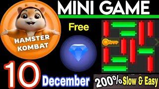 10 December  Puzzle Trick: P2E Hamster Kombat key MiniGame Solved, slow step by step! 