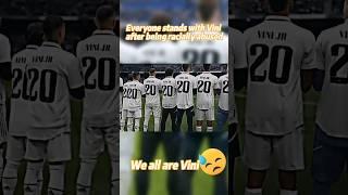 Everyone wears Vinicius jersey to stand beside him after being racial abused #shorts #vinicius