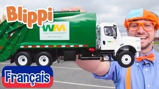 Blippi en français - Le recyclage avec les camions-poubelles | Vidéos éducatives pour les enfants