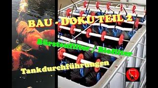 Hubba Koi - Bürstenfilter Bau Teil 2 - Tankdurchführungen bohren und verkleben beim IBC Container